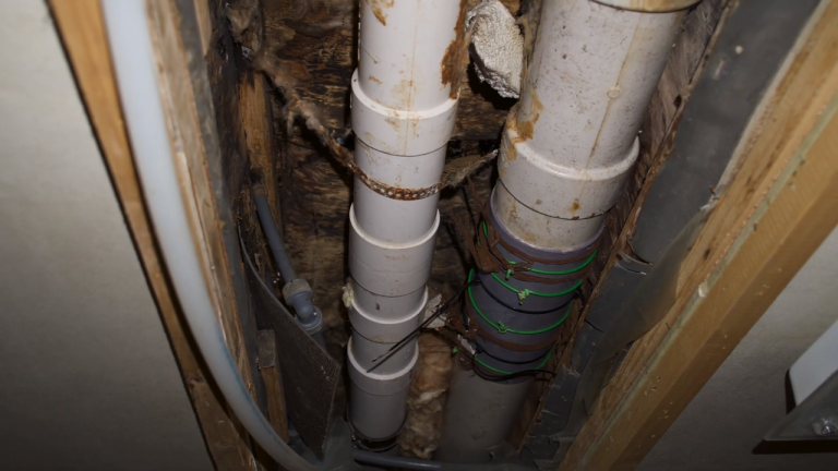 Exposed pipes