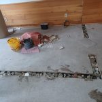 Filling wall base from old bedroom