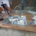 Sink installed